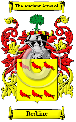 Redfine Family Crest/Coat of Arms