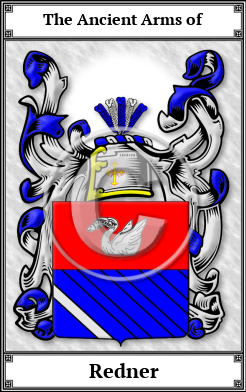 Redner Family Crest Download (JPG)  Book Plated - 150 DPI