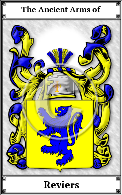 Reviers Family Crest Download (JPG)  Book Plated - 150 DPI