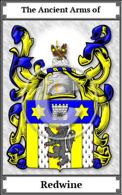 Redwine Family Crest Download (JPG) Book Plated - 600 DPI