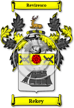 Rekey Family Crest Download (jpg) Legacy Series - 150 DPI
