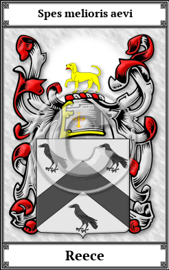 Reece Family Crest Download (JPG)  Book Plated - 150 DPI