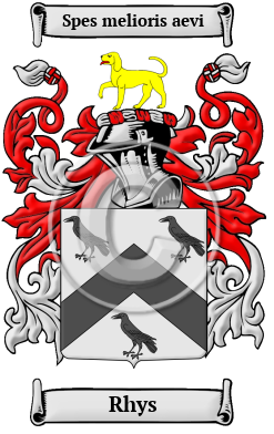 Rhys Family Crest Download (JPG) Heritage Series - 600 DPI