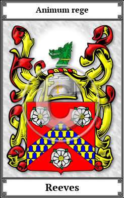 Reeves Family Crest Download (JPG)  Book Plated - 150 DPI