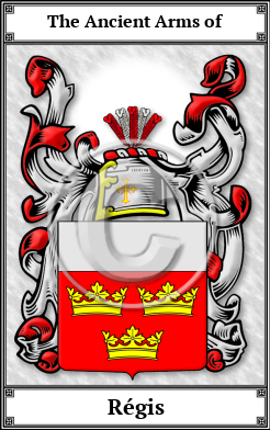 Régis Family Crest Download (JPG)  Book Plated - 150 DPI