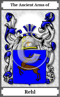 Rehl Family Crest Download (JPG)  Book Plated - 150 DPI