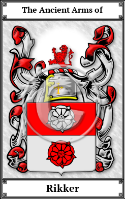 Rikker Family Crest Download (JPG)  Book Plated - 150 DPI