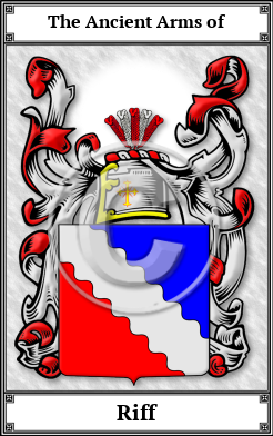 Riff Family Crest Download (JPG) Book Plated - 600 DPI