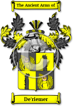 De'riemer Family Crest Download (jpg) Legacy Series - 150 DPI