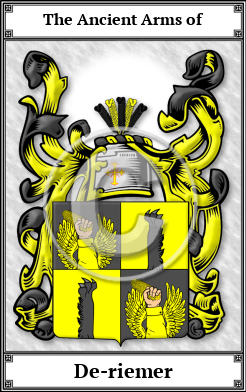 De-riemer Family Crest Download (JPG)  Book Plated - 150 DPI