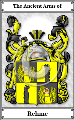 Rehme Family Crest Download (JPG) Book Plated - 600 DPI
