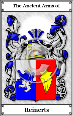 Reinerts Family Crest Download (JPG)  Book Plated - 150 DPI