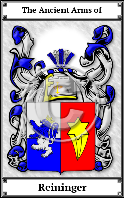Reininger Family Crest Download (JPG)  Book Plated - 150 DPI