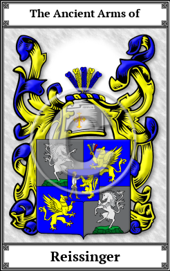 Reissinger Family Crest Download (JPG) Book Plated - 600 DPI