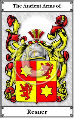 Resner Family Crest Download (JPG)  Book Plated - 150 DPI