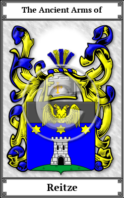 Reitze Family Crest Download (JPG) Book Plated - 600 DPI