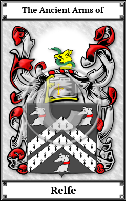 Relfe Family Crest Download (JPG) Book Plated - 600 DPI