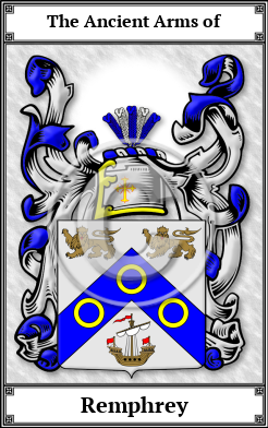 Remphrey Family Crest Download (JPG)  Book Plated - 150 DPI