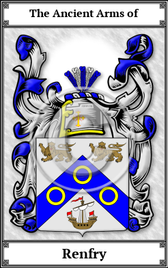 Renfry Family Crest Download (JPG)  Book Plated - 150 DPI
