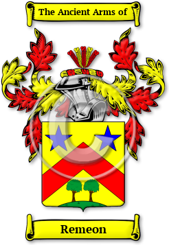 Remeon Family Crest Download (jpg) Legacy Series - 150 DPI