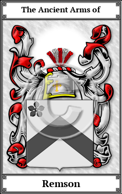 Remson Family Crest Download (JPG) Book Plated - 600 DPI