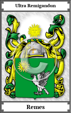 Remes Family Crest Download (JPG)  Book Plated - 150 DPI