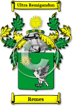 Remes Family Crest Download (jpg) Legacy Series - 150 DPI