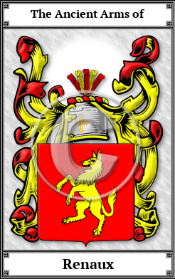 Renaux Family Crest Download (JPG)  Book Plated - 150 DPI