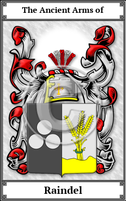 Raindel Family Crest Download (JPG)  Book Plated - 150 DPI