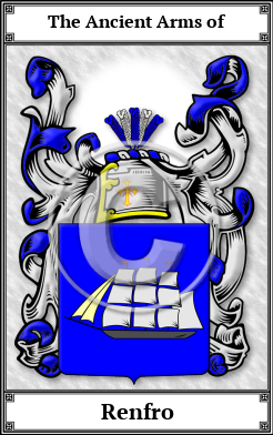 Renfro Family Crest Download (JPG)  Book Plated - 150 DPI