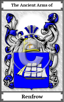 Renfrow Family Crest Download (JPG)  Book Plated - 150 DPI