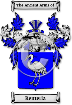 Renteria Family Crest Download (jpg) Legacy Series - 150 DPI