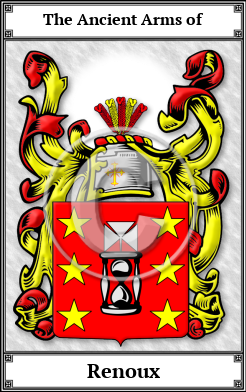 Renoux Family Crest Download (JPG)  Book Plated - 150 DPI