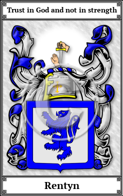 Rentyn Family Crest Download (JPG)  Book Plated - 150 DPI