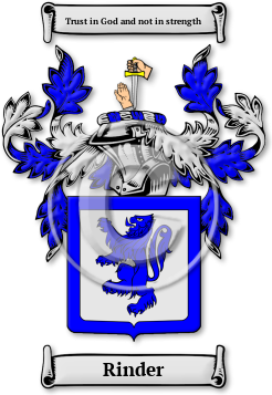 Rinder Family Crest Download (jpg) Legacy Series - 150 DPI