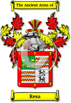Resa Family Crest Download (JPG) Legacy Series - 600 DPI