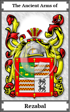 Rezabal Family Crest Download (JPG)  Book Plated - 150 DPI