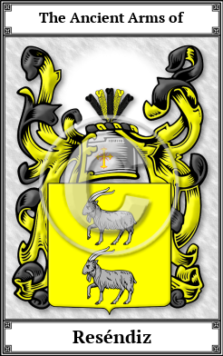 Reséndiz Family Crest Download (JPG)  Book Plated - 150 DPI