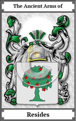 Resides Family Crest Download (JPG)  Book Plated - 150 DPI