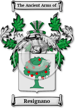 Resignano Family Crest Download (jpg) Legacy Series - 150 DPI