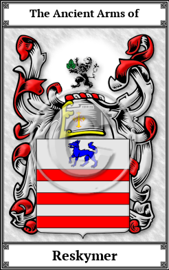 Reskymer Family Crest Download (JPG) Book Plated - 600 DPI