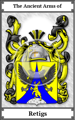 Retigs Family Crest Download (JPG)  Book Plated - 150 DPI
