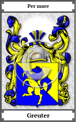 Greuter Family Crest Download (JPG)  Book Plated - 150 DPI