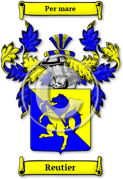 Reutier Family Crest Download (jpg) Legacy Series - 150 DPI
