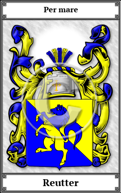 Reutter Family Crest Download (JPG)  Book Plated - 150 DPI