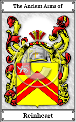 Reinheart Family Crest Download (JPG) Book Plated - 600 DPI