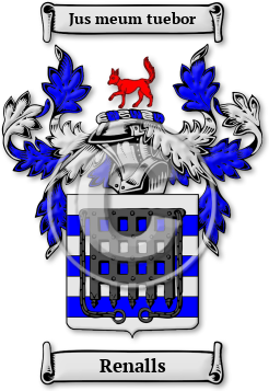 Renalls Family Crest Download (jpg) Legacy Series - 150 DPI