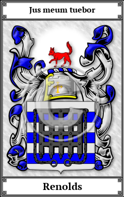 Renolds Family Crest Download (JPG)  Book Plated - 150 DPI