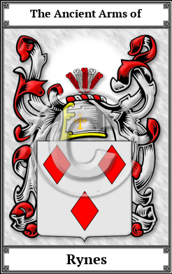 Rynes Family Crest Download (JPG)  Book Plated - 150 DPI