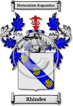 Rhindes Family Crest Download (jpg) Legacy Series - 150 DPI
